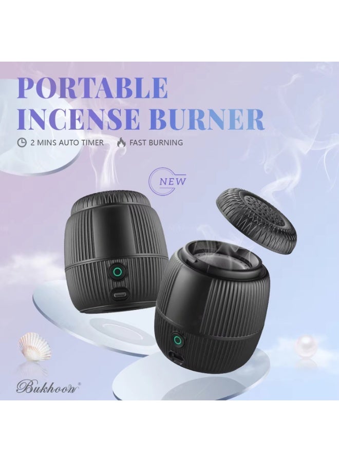 Portable Incense Burner for Oud & Bakhoor – Rechargeable Electric Bakhur Burner with Auto Shut-Off, Fast Heating, LED Indicator – Electric Car Medkhan for Home, Office & Car - Image 2